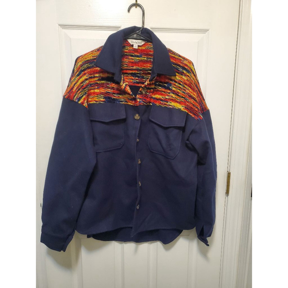 Davi & Dani Tops - Women's Davi & Dani Shirt, Size S, Blue & Red